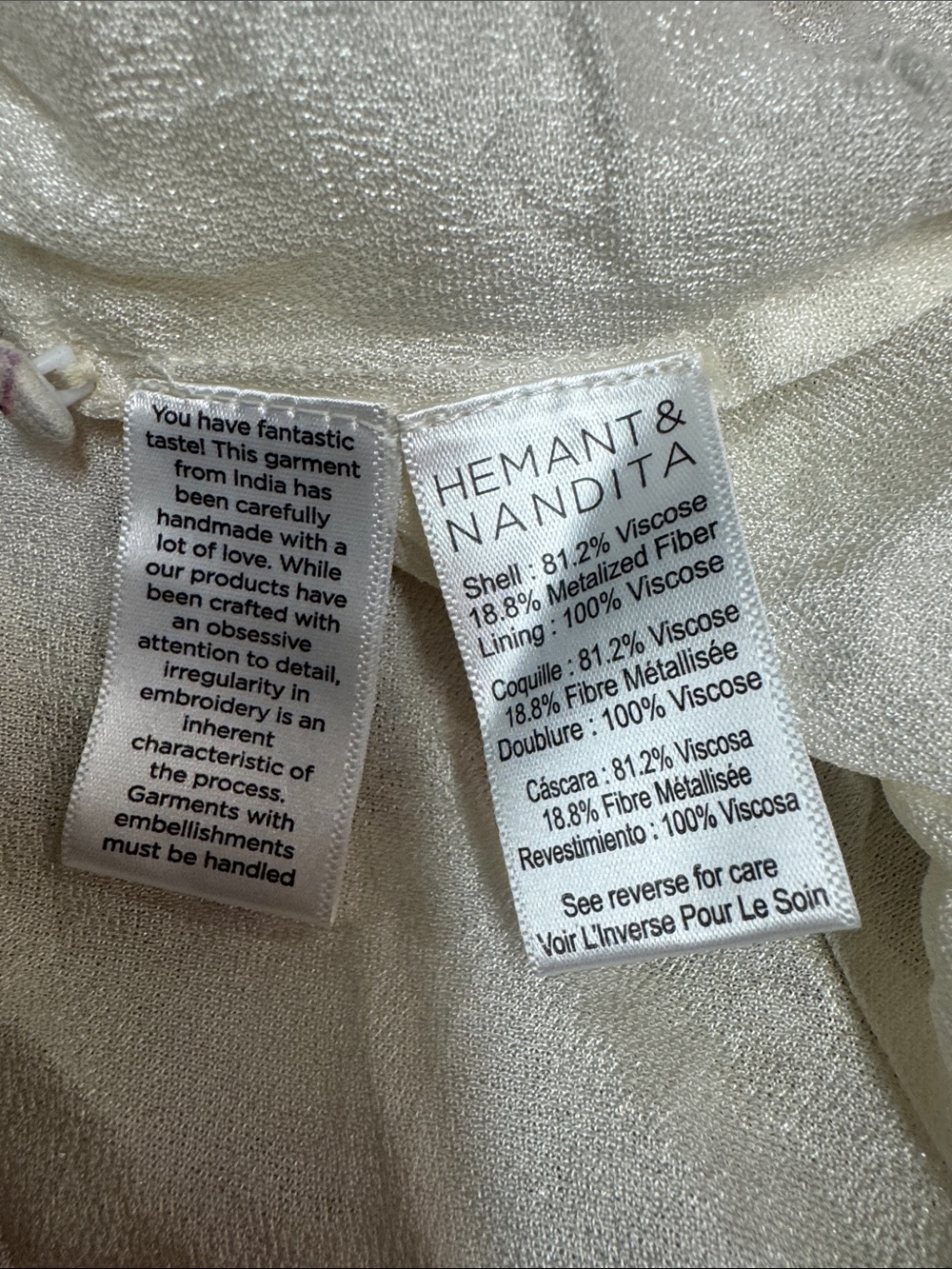 Hemant & Nandita Luana Mini Dress, XL - Picture 9 of 10